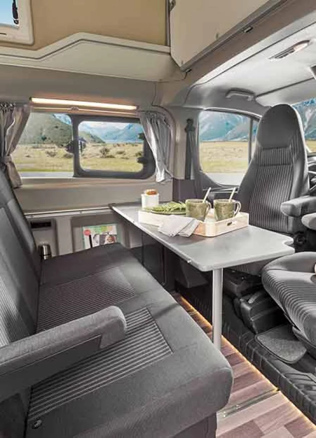 Comfort im Campervan. Ford Nugget. Foto: Ford